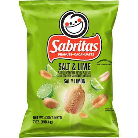 Sabritas Salt and Lime Peanuts 90g